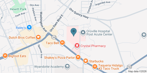 Map of Oroville Hospital