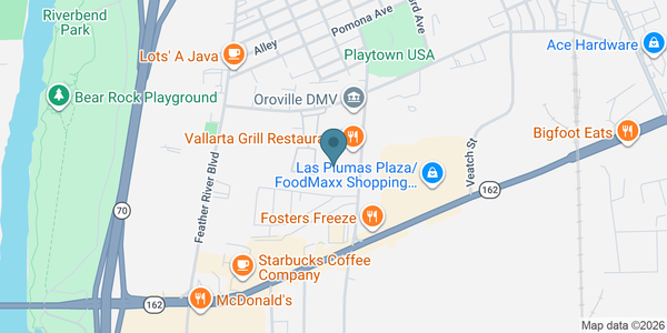 Map of Physical Therapy Associates of Oroville