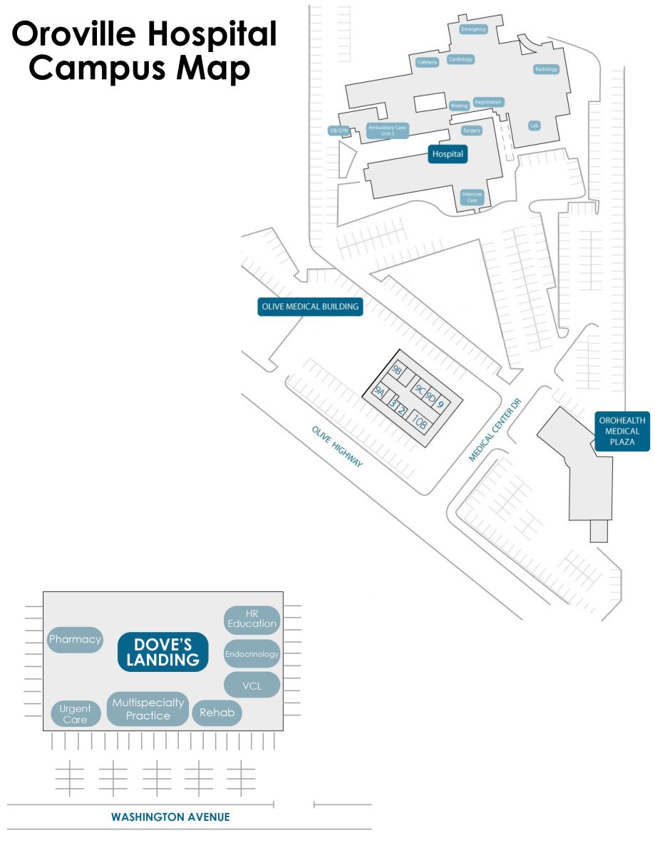 Oroville Hospital campus map